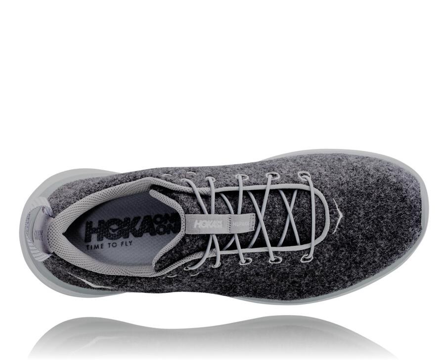 Hoka One One Koşu Ayakkabısı Kadın Koyu Gri - Hupana Flow Wool - PW8439615